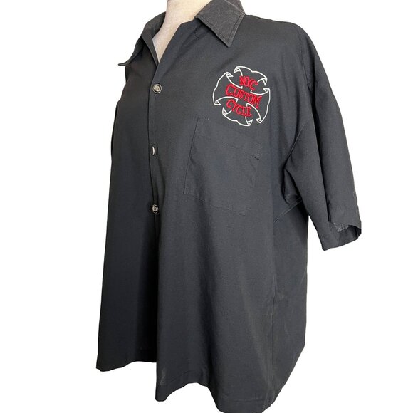 Johnny Suede “NYC Custom Cycle” Embroidered Skull Button USA Flaw - Picture 3 of 11